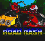 Road Rash title screen for GameBoy Color